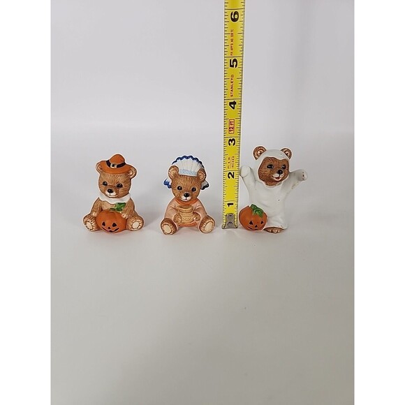 Vintage Homco Teddy Bear Fall Holiday Halloween Thanksgiving 5311 & 5312 - Picture 16 of 16